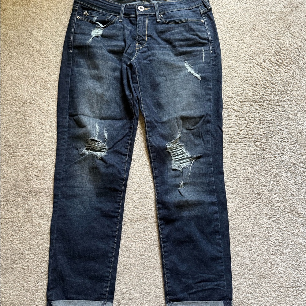 Denizen from Levi's Ripped Dark Denim Jeans